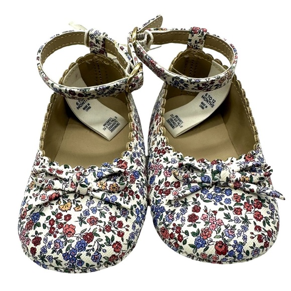 NWT New Janie and Jack BABY DITSY FLORAL BALLET FLAT and Headband 6-12 months. - Picture 3 of 10